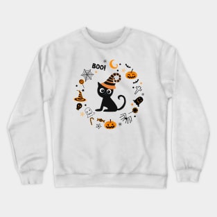Halloween kitten BOO Crewneck Sweatshirt
